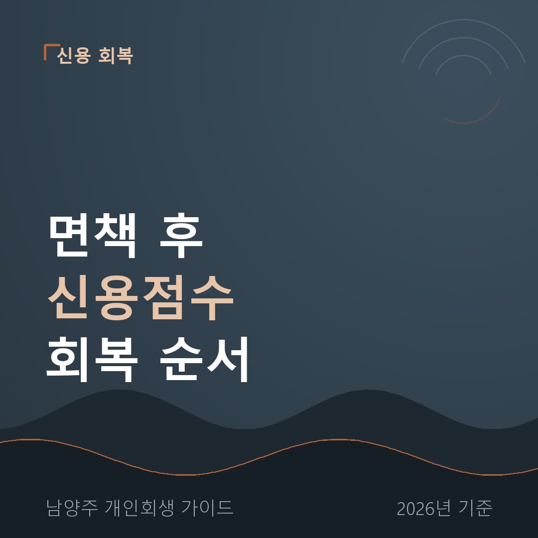 남양주 개인회생 면책 후 신용점수 회복 순서
